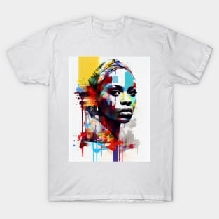 Abstract pop art style woman portrait T-Shirt